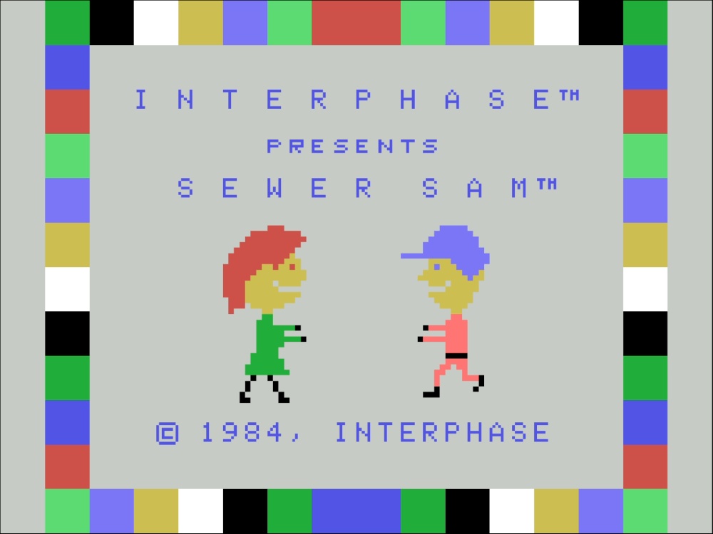 Title Screen of Sewer Sam for Colecovision